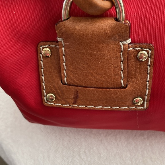 NWT-FINAL PRICE-red Kate Spade satchel with leather handles, was $159, now $119. - Picture 7 of 9